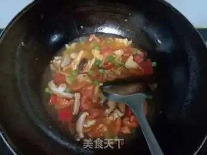 Make Tomato mushroom egg noodles step 9