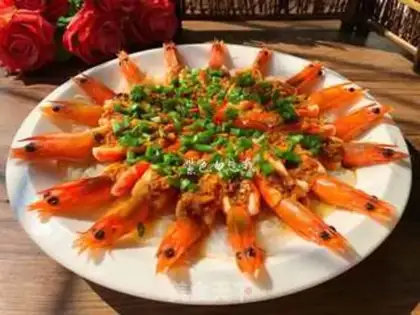 Make Garlic fan steamed shrimp step 13