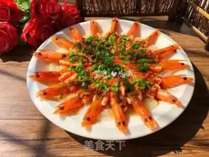 Make Garlic fan steamed shrimp step 14