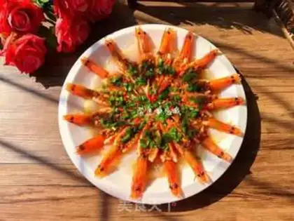 Make Garlic fan steamed shrimp step 16