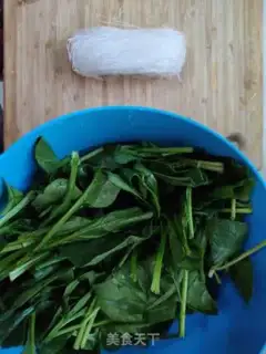 Make Fan spinach step 0