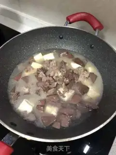 Make Pig blood tofu soup step 5