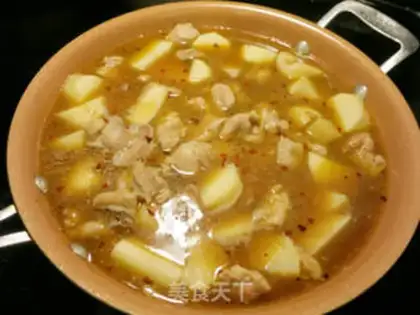 Make Curry potatoes, chicken legs step 10