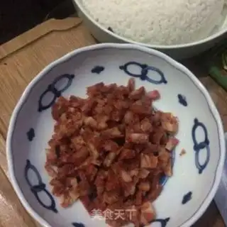 Make Pyramid salami fried rice step 2