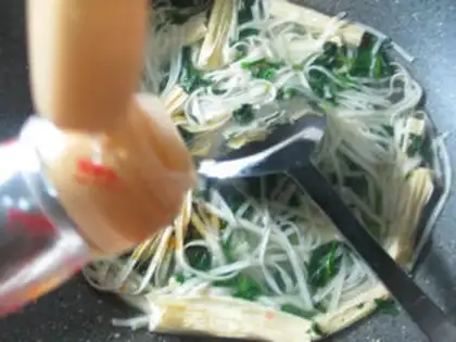 Make The cranberry curd noodles step 6
