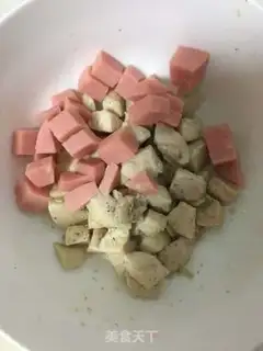 Make Chicken ham pizza step 4