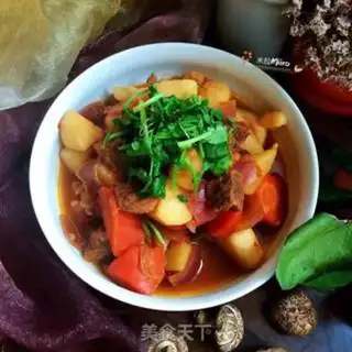 Make Tomato beef stew potatoes step 7