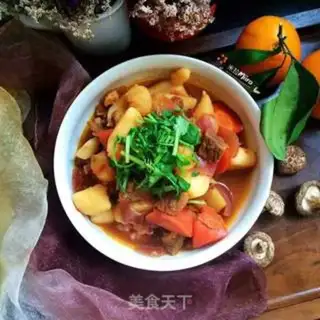 Make Tomato beef stew potatoes step 8