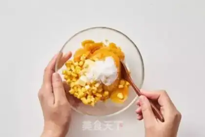 Make Corn cheese and potatoes step 3