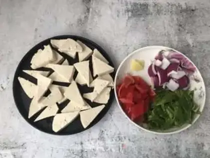 Make Thai sweet spicy tofu step 1