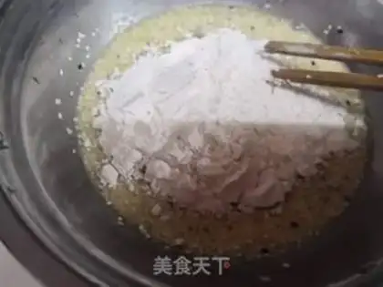 Make Egg black sesame cookies step 4