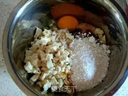Make Red chicken tofuballs step 3