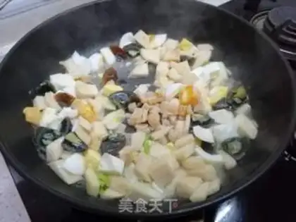 Make Gold and silver omelet spinach step 6