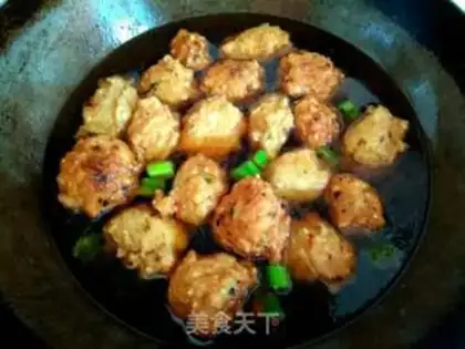 Make Red chicken tofuballs step 8