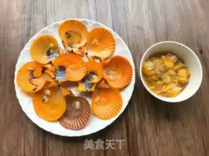 Make Garlic scallops step 0