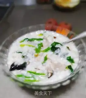 Make Porridge of spinach mushrooms step 8