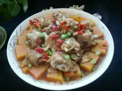 Make Pumpkin steamed chicken wings step 10