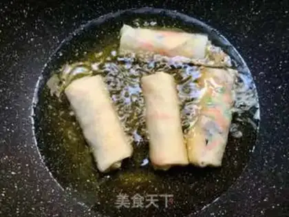 Make Spring rolls step 9