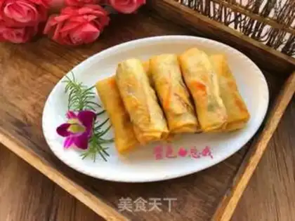 Make Spring rolls step 12