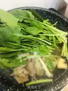 Make Spinach liver soup step 4