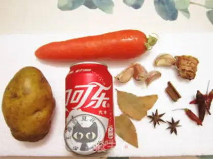 Make Coke chop burn potatoes step 0