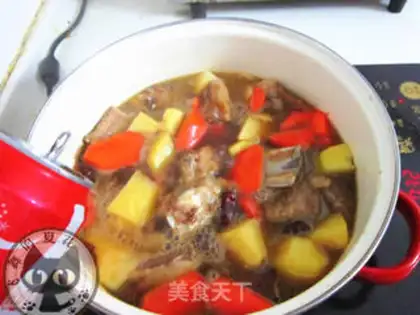Make Coke chop burn potatoes step 7