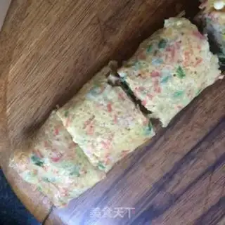 Make The broccoli egg roll step 6