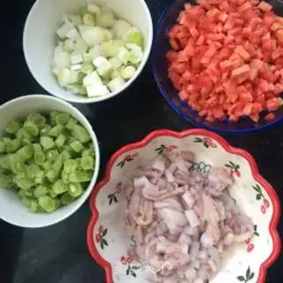 Make Squid rice step 1