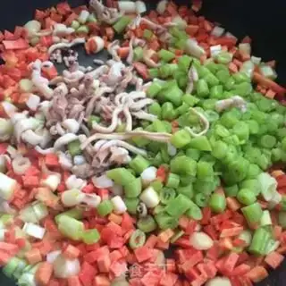 Make Squid rice step 4
