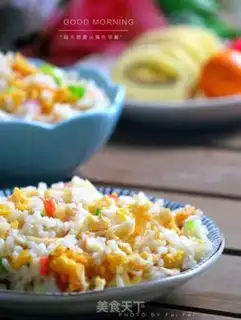 Make Crab stick egg fried rice step 12