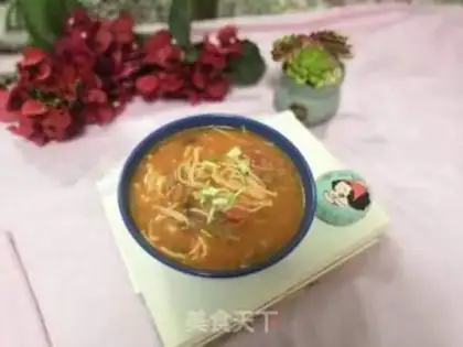 Make Beef golden needle mushroom soup step 0