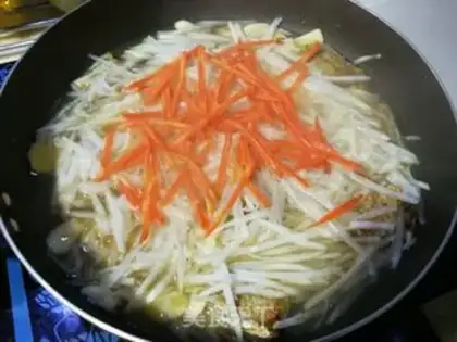 Make Carrot ribbon fish step 7