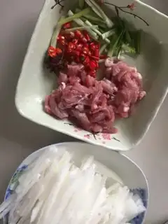 Make Scrambled radish step 1