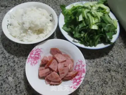 Make ♪ Elbow ham and rice ♪ step 0
