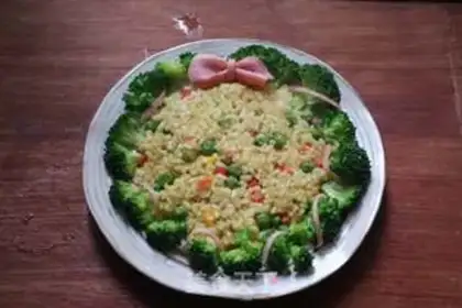 Make Christmas curry rice step 17