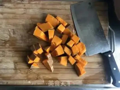 Make Pumpkin rice step 1