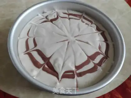 Make Zebra steam cake step 7