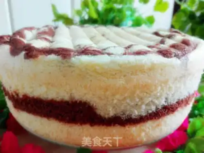 Make Zebra steam cake step 11