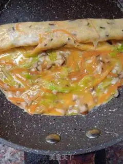 Make Vegetable thick egg fever step 8