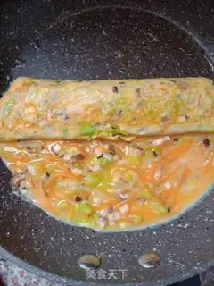 Make Vegetable thick egg fever step 9