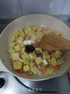 Make Carrot green pepper fried fragrance step 6