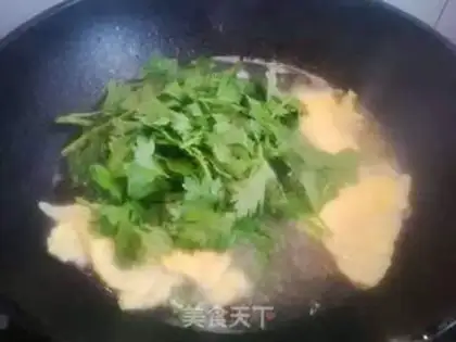 Make Celery egg soup step 4