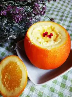Make Orange steamed eggs step 6