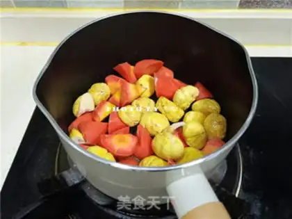 Make Chestnut carrot meatball soup step 4