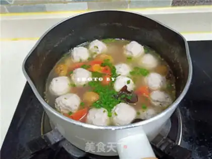 Make Chestnut carrot meatball soup step 8