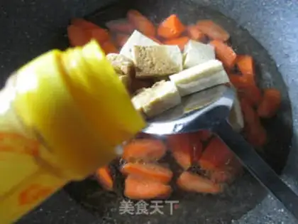 Make Frozen tofu burning carrots step 5