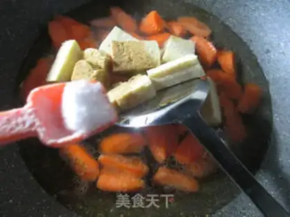Make Frozen tofu burning carrots step 6