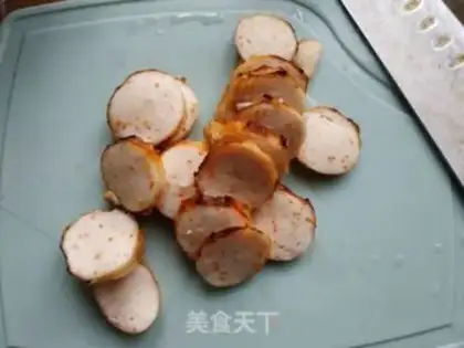 Make Fish sausage toast step 2