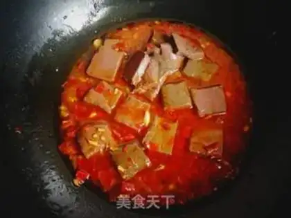 Make Garlic seed burns duck blood step 8