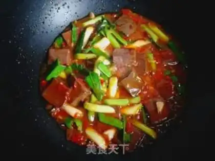 Make Garlic seed burns duck blood step 12